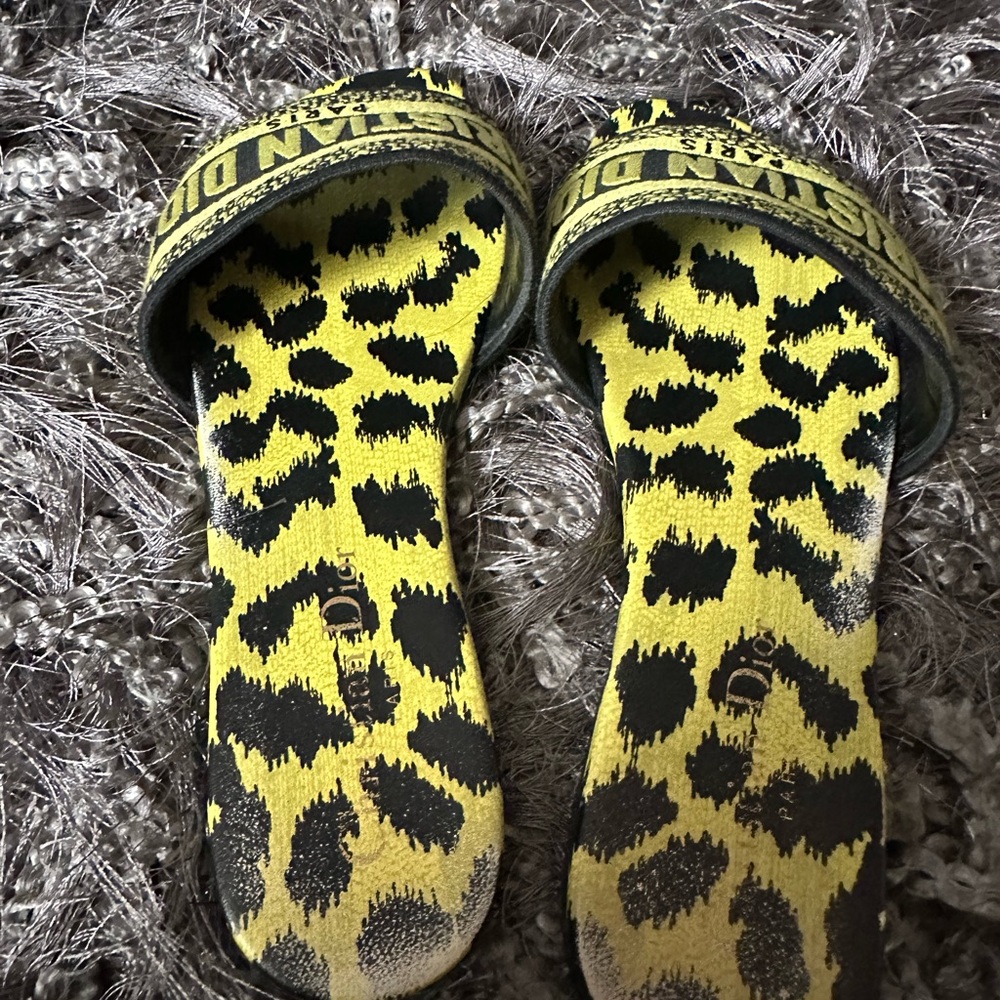 Dior Dway Slide In Chartreuse Lime Pop Mizza Embr… - image 4